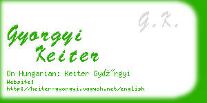 gyorgyi keiter business card